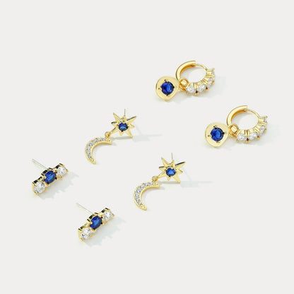 Moon and Star Earring Sets