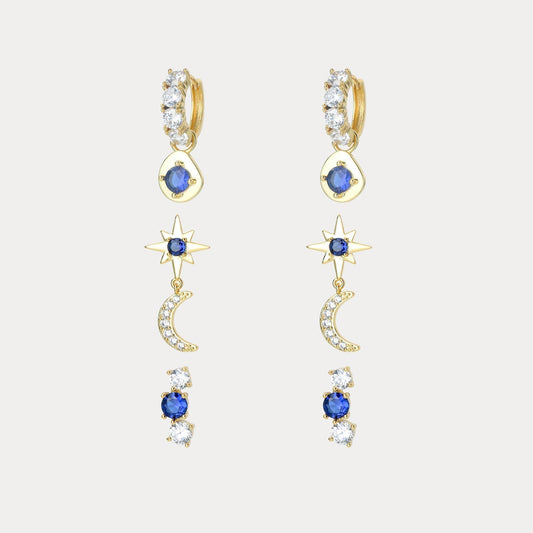 Moon and Star Earring Sets