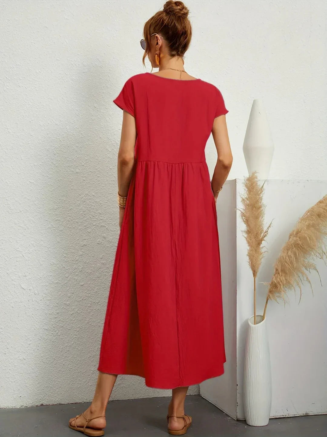 Lightweight Soft Cotton Dress with Pockets