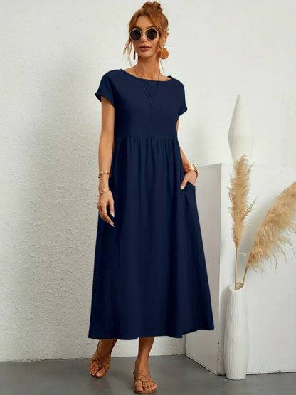Lightweight Soft Cotton Dress with Pockets