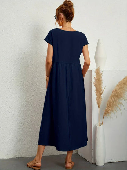 Lightweight Soft Cotton Dress with Pockets