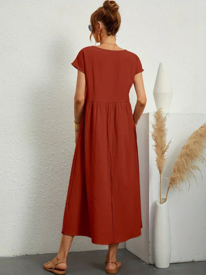 Lightweight Soft Cotton Dress with Pockets