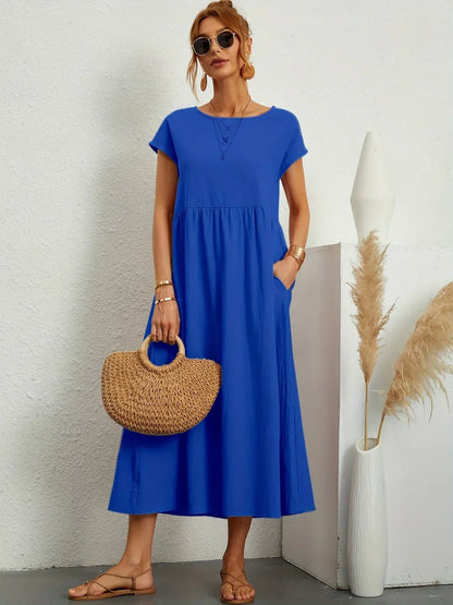 Lightweight Soft Cotton Dress with Pockets