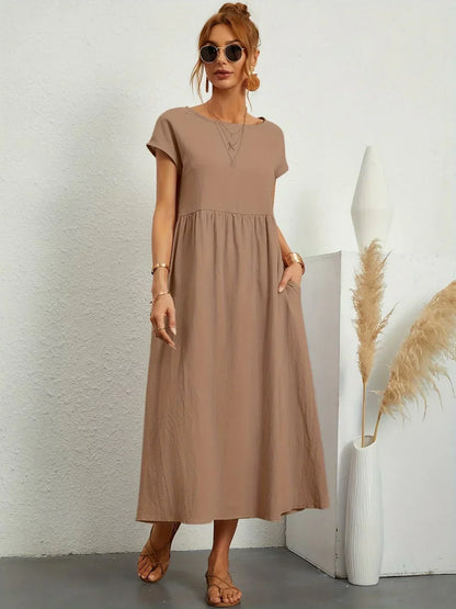 Lightweight Soft Cotton Dress with Pockets