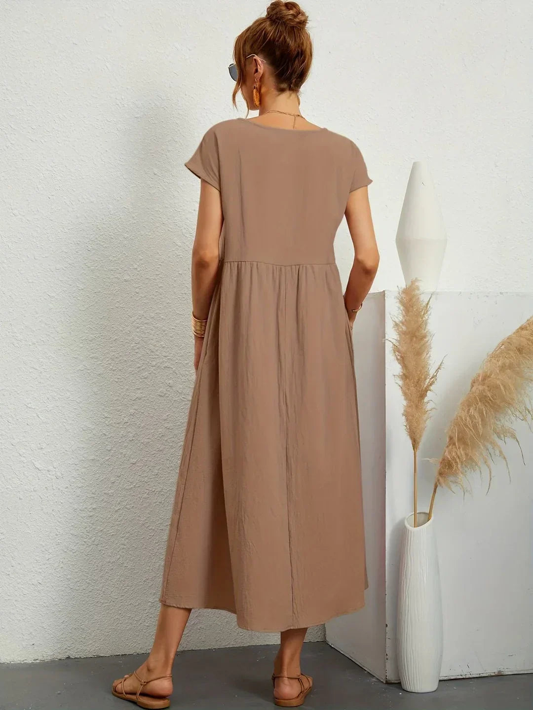 Lightweight Soft Cotton Dress with Pockets