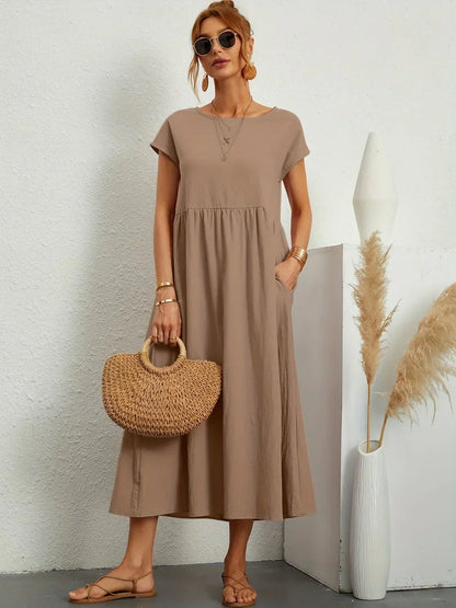 Lightweight Soft Cotton Dress with Pockets