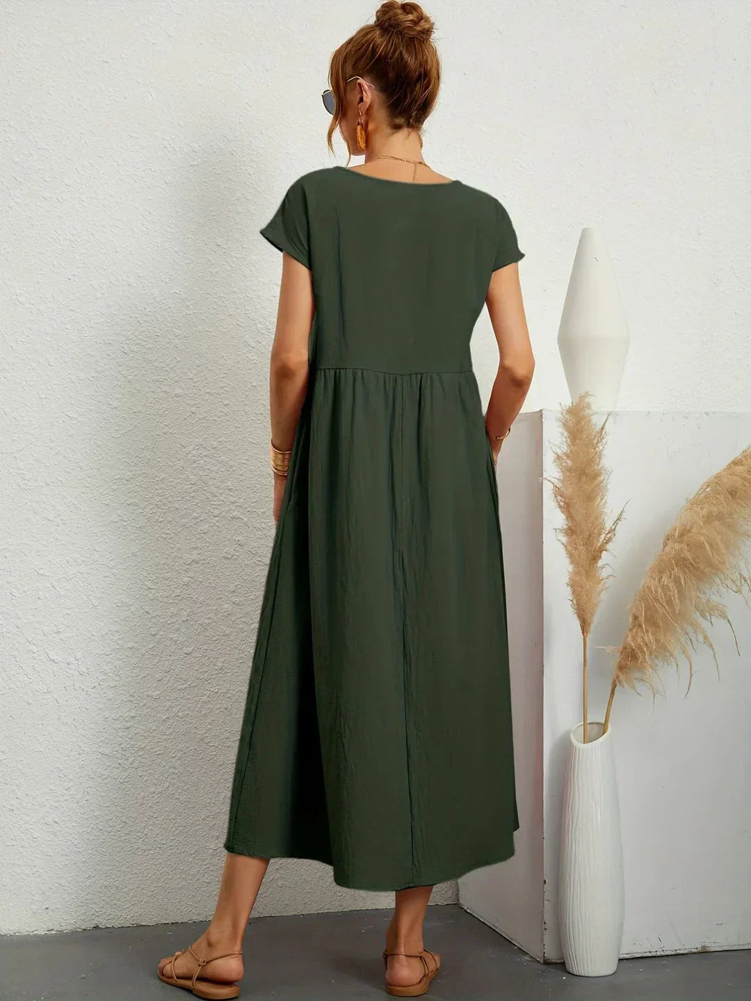 Lightweight Soft Cotton Dress with Pockets