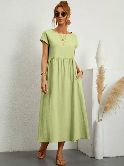 Lightweight Soft Cotton Dress with Pockets