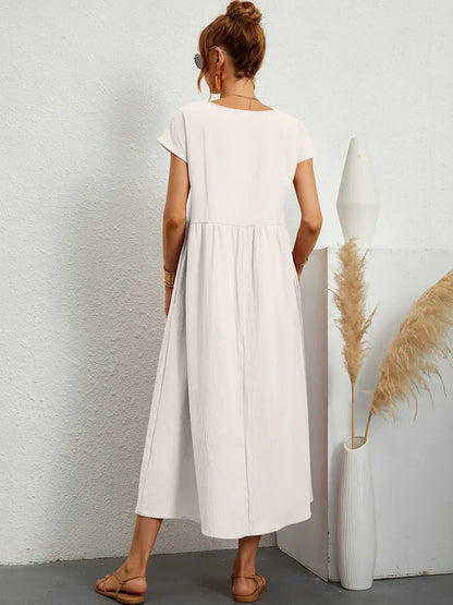 Lightweight Soft Cotton Dress with Pockets