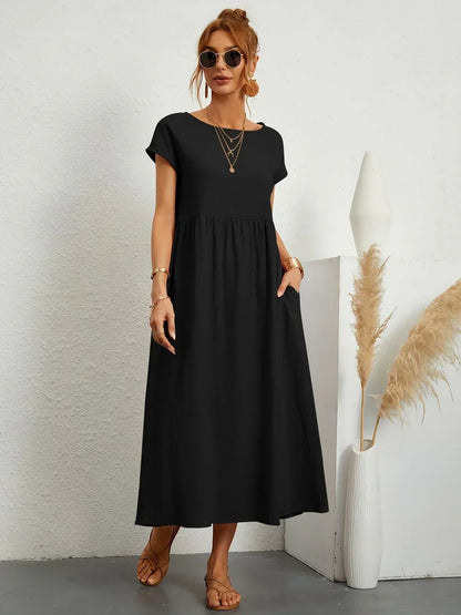 Lightweight Soft Cotton Dress with Pockets
