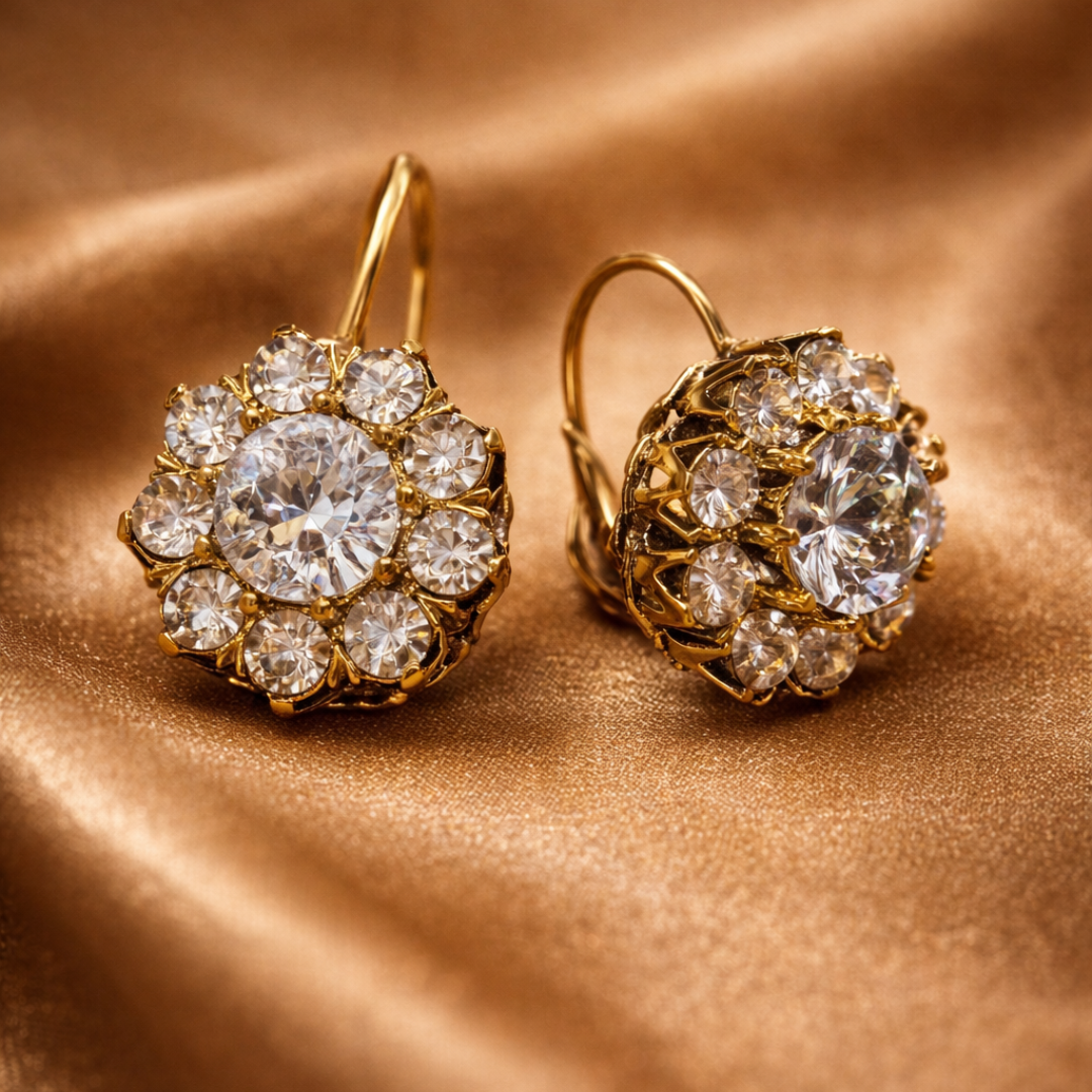 Breast Cancer Awareness | Luxe Vintage Zirconia Earrings | 1+1 Set Free Today