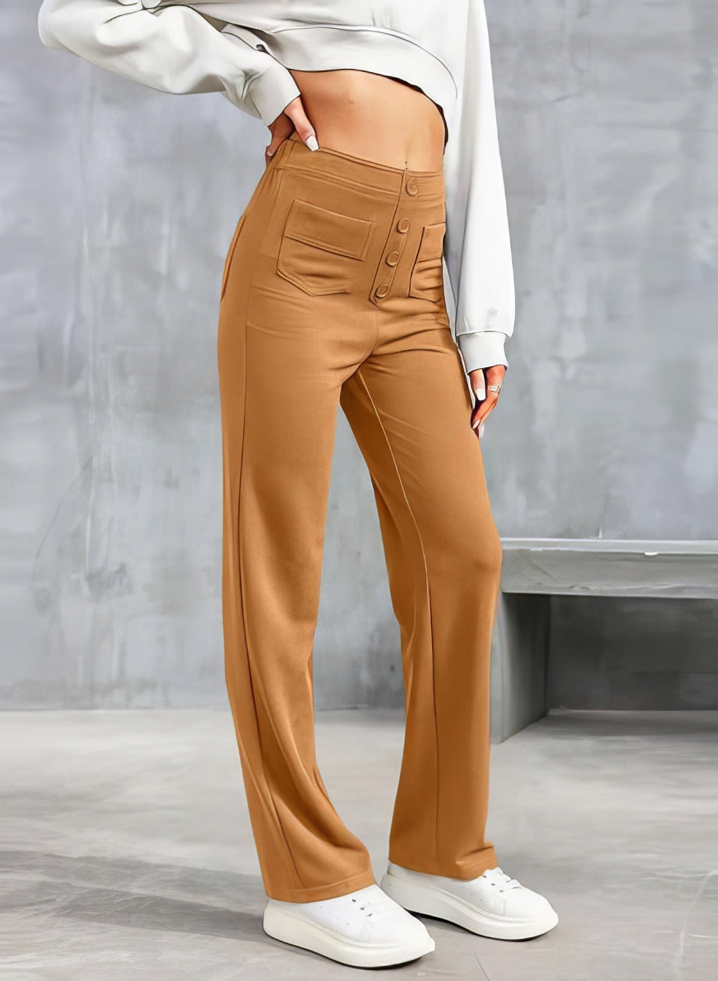 Marjorie | High-Waist Stretch & No-Pill Trouser – Timeless Confidence