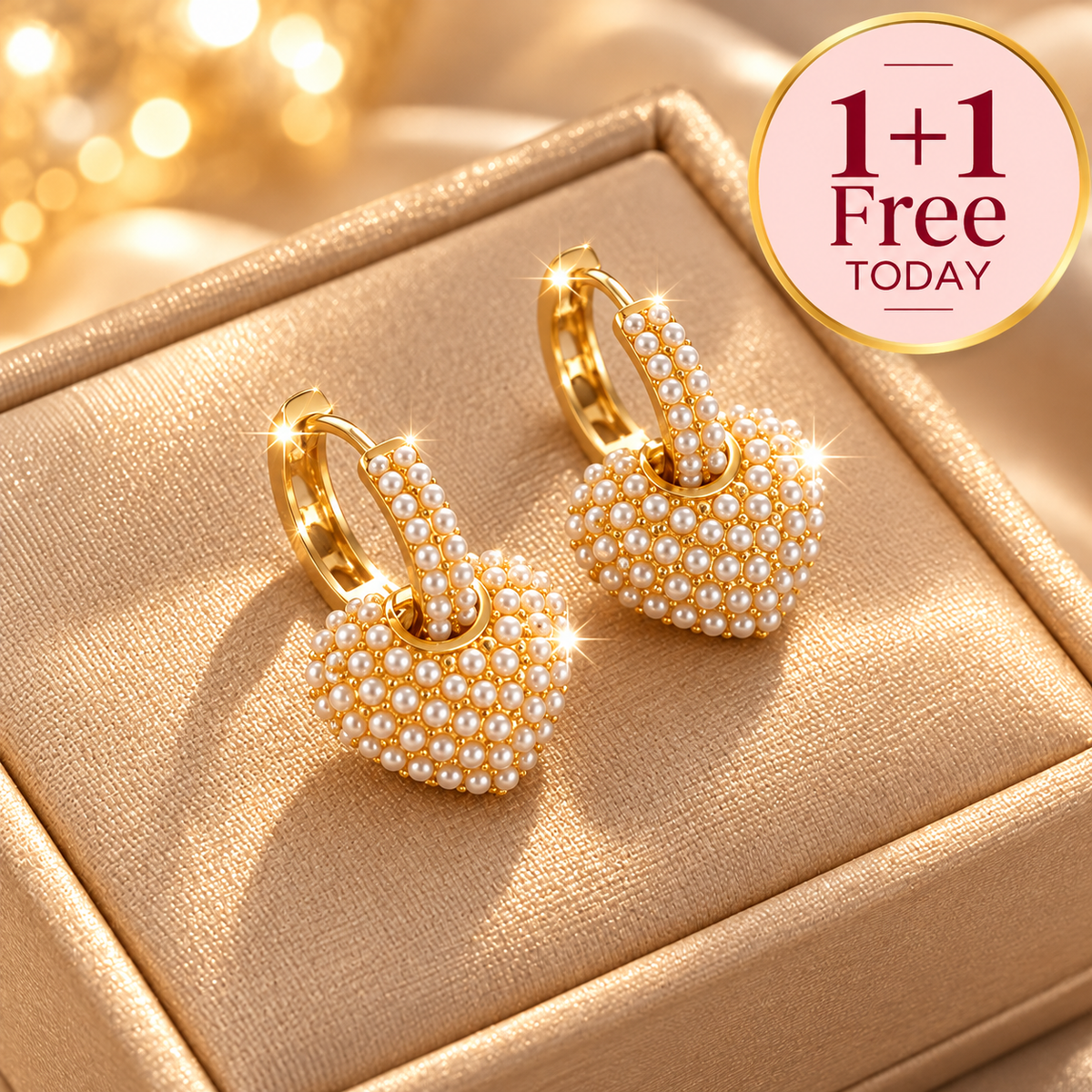 Heart Pearl Earrings