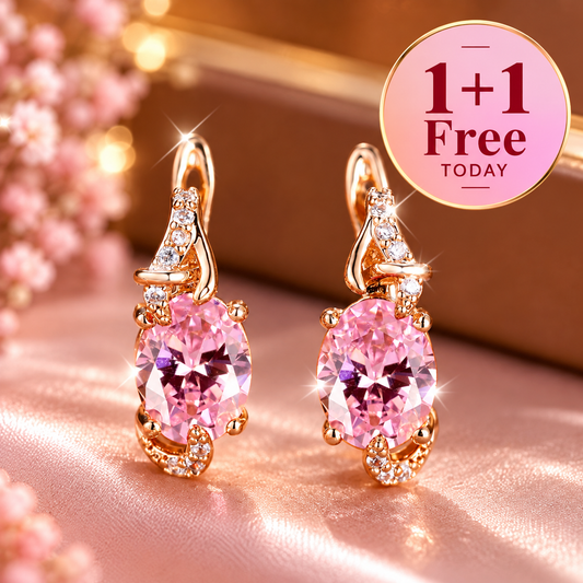 Pink Serenity Teardrop Earrings
