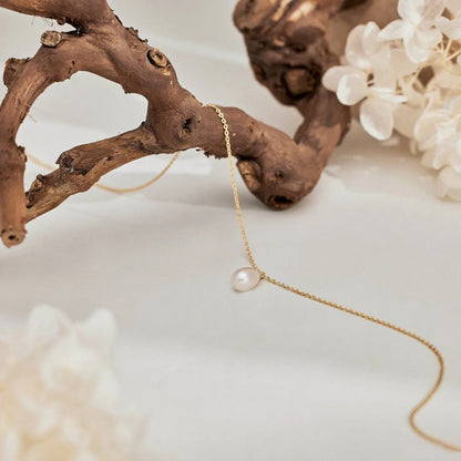 Timeless Water Drop Pearl Pendant Necklace