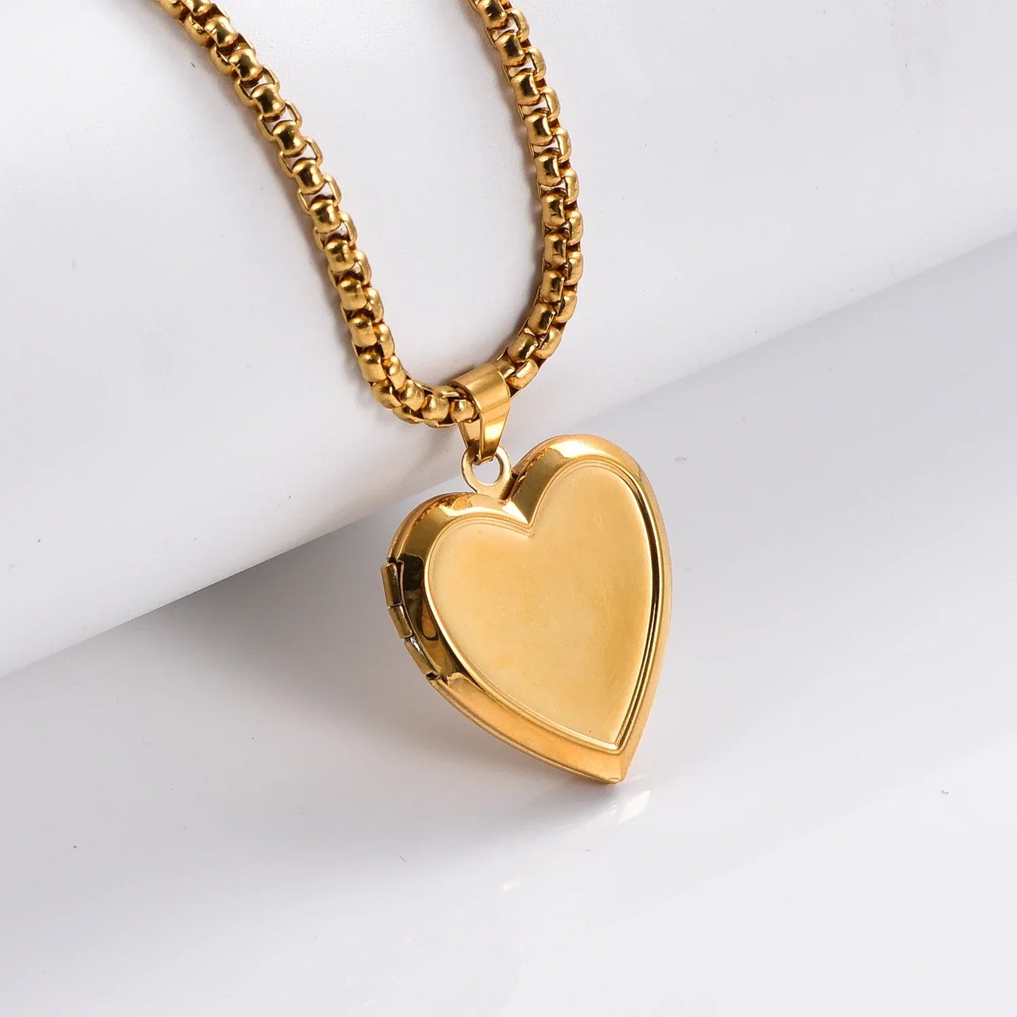 Vintage Stainless Steel Heart Photo Locket