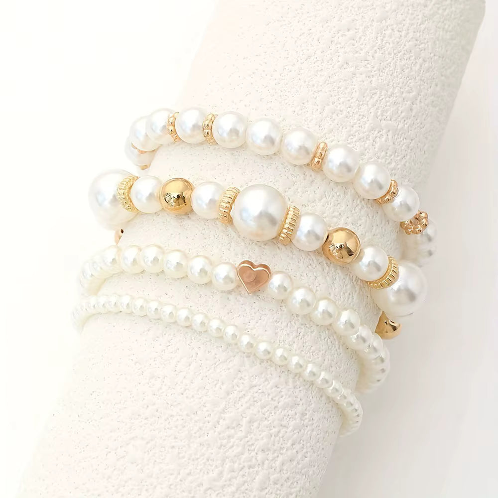 Pearl Bracelet Set | Supporting Breast Cancer Awareness | 1+1 Free