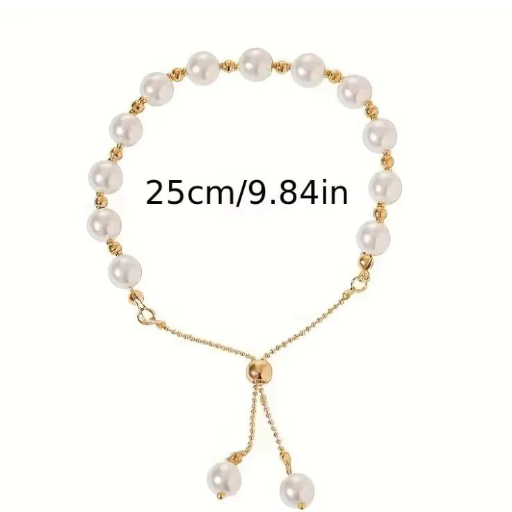 Breast Cancer Awareness | White Pearl Bracelet | 1+1 Free Today