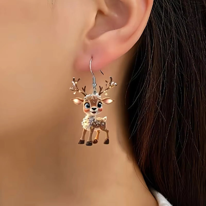 Adorable Christmas Reindeer Earrings