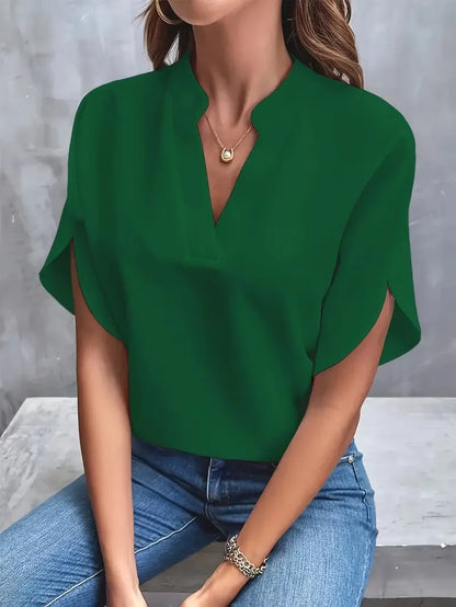 Roswina – Loose-Fit V-Neck Blouse