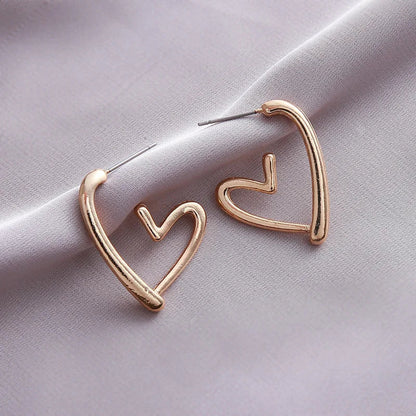 Elegant Heart-Shaped Stainless Earrings