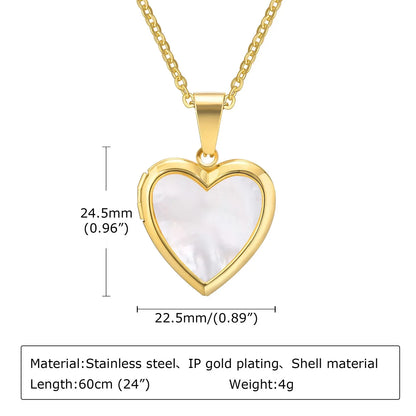 Sophisticated Stainless Steel Heart Photo Locket