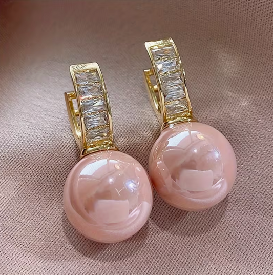 Breast Cancer Awareness Blush Pearl Earrings | 1+1 Free Today
