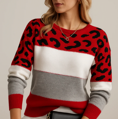 CLARA | Elegant Three-Tone Sweater
