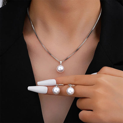 Elegant Imitation Pearl Set
