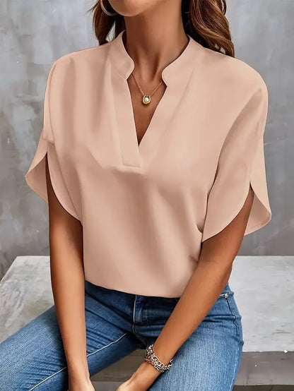 Roswina – Loose-Fit V-Neck Blouse