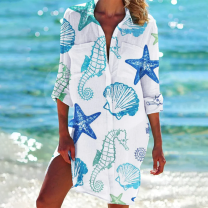 Lannie | Summer Splash Shirt Dress