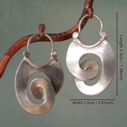 Vintage Silver Spiral Earrings