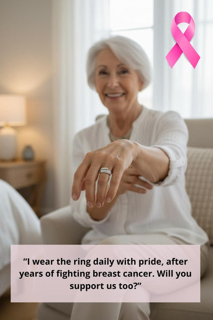 Breast Cancer Support Ring | Get 1+1 Free!
