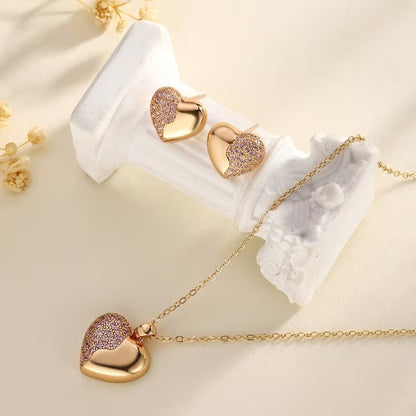 All Cancer Awareness Heart Pendant Set | Get 1+1 Free!