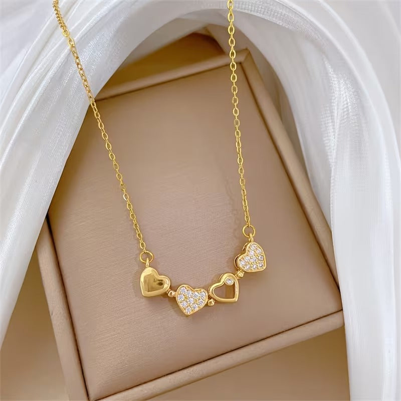 Multi-Element Heart-Shaped Necklace | Get 1+1 Free!