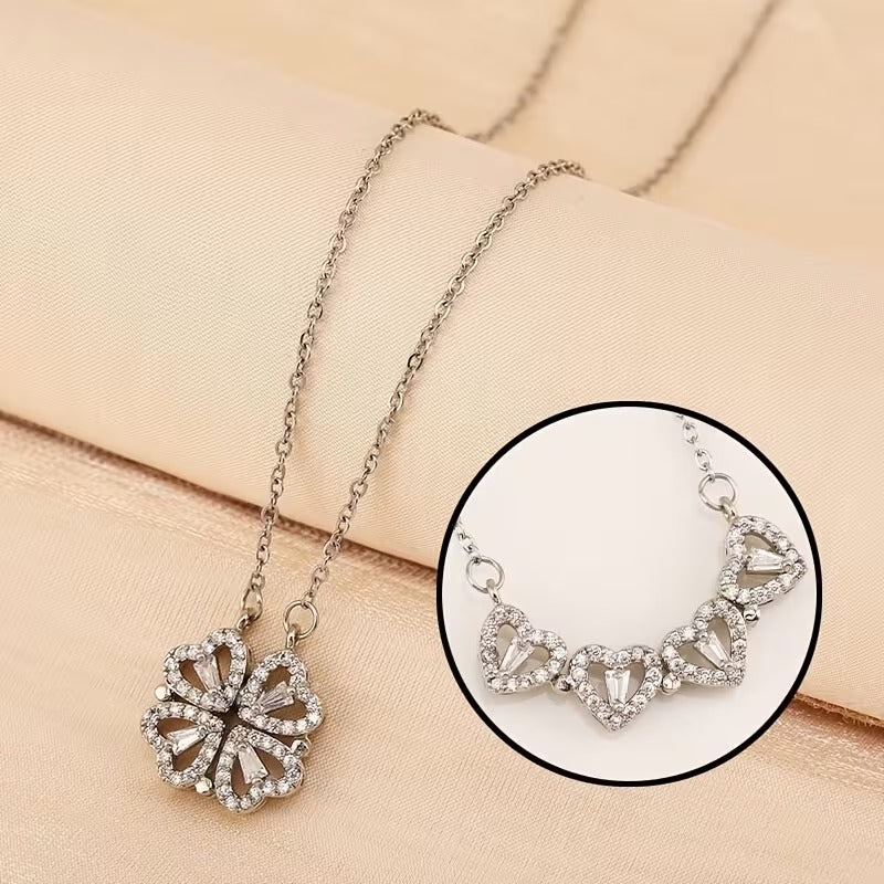 Multi-Element Heart-Shaped Necklace | Get 1+1 Free!