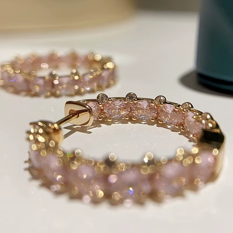 Exclusive Hope Earrings with Pink Crystals | Get 1+1 Free Today