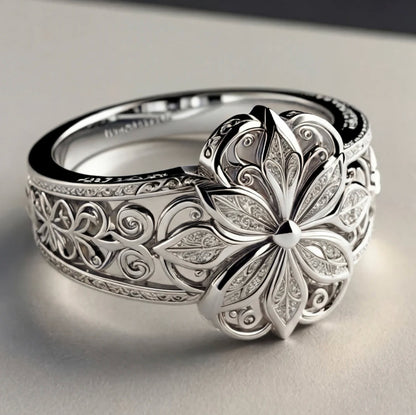 Flower Zirconia Exotic Gold Ring