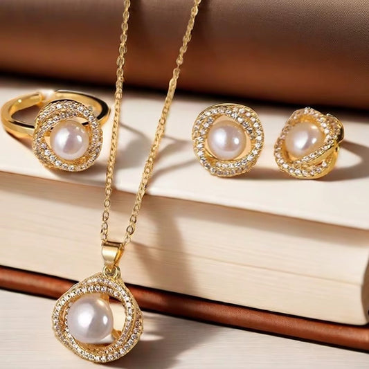 Breast Cancer Awareness | Elegant Pearl Set | 1+1 Set Free Today