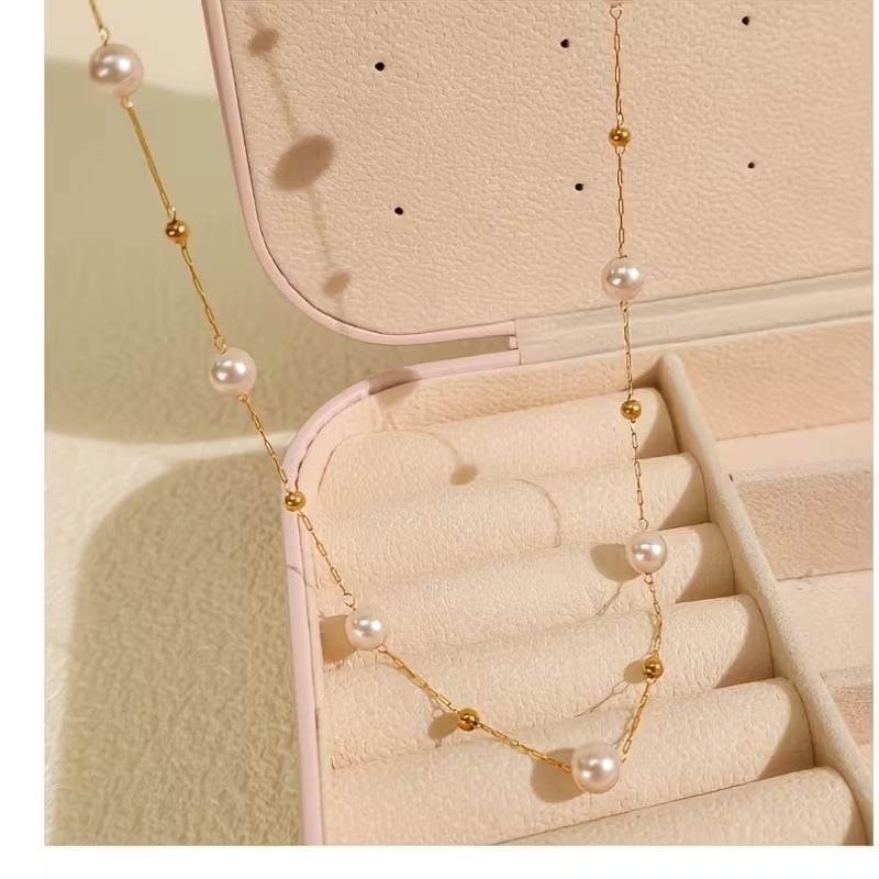 Breast Cancer Awareness Pearl Necklace | 1+1 Free Today