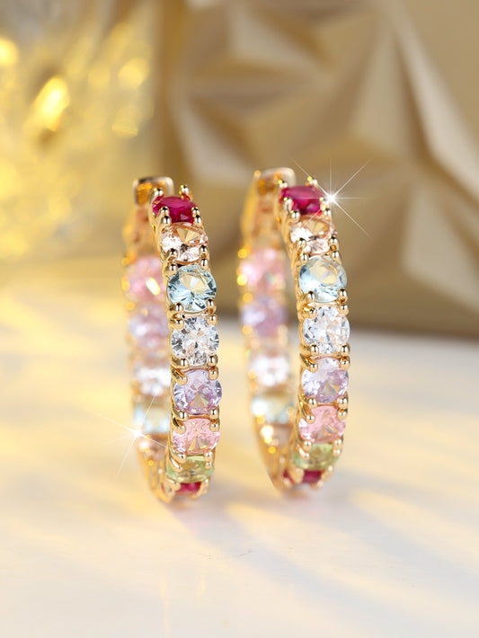 All Cancer Awareness | Exclusive Hope Earrings with Coloured Crystals | 1+1 Set Free Today