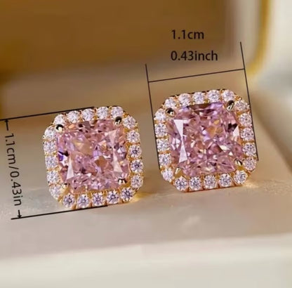 Breast Cancer Awareness | Ribbon Sparkle Earrings  | 1+1 Free Today