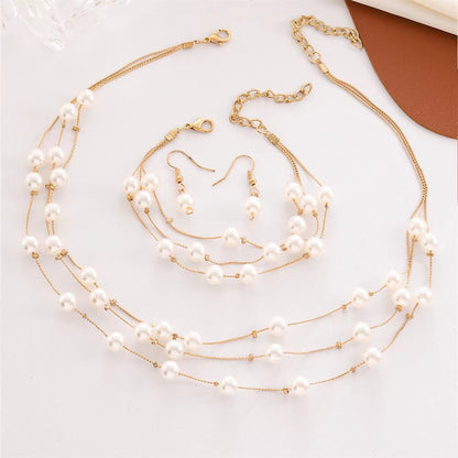 Breast Cancer Awareness | Romantic 3-Piece Pearl Jewelry Set | 1+1 Free Today