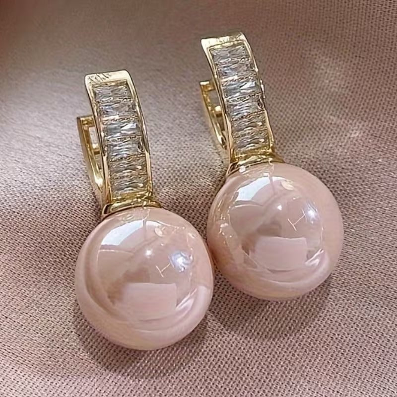 Breast Cancer Awareness Blush Pearl Earrings | 1+1 Free Today
