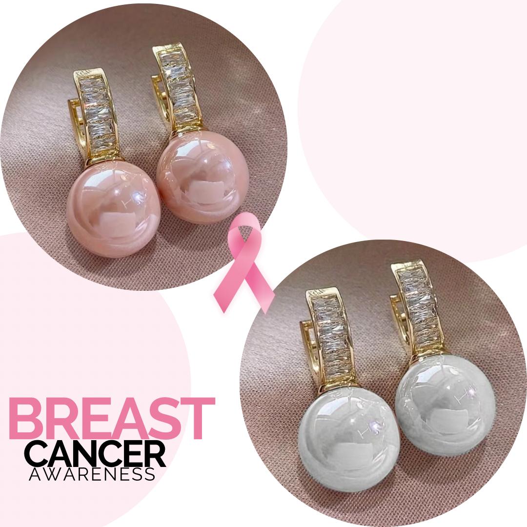 Breast Cancer Awareness Blush Pearl Earrings | 1+1 Free Today