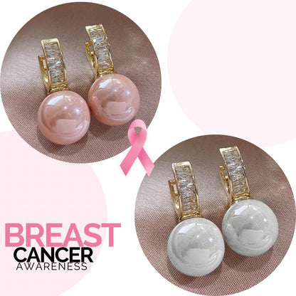 Breast Cancer Awareness Blush Pearl Earrings | 1+1 Free Today