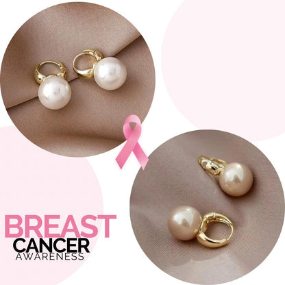 Breast Cancer Awareness | Classic Pearl Earrings  | 1+1 Free Today