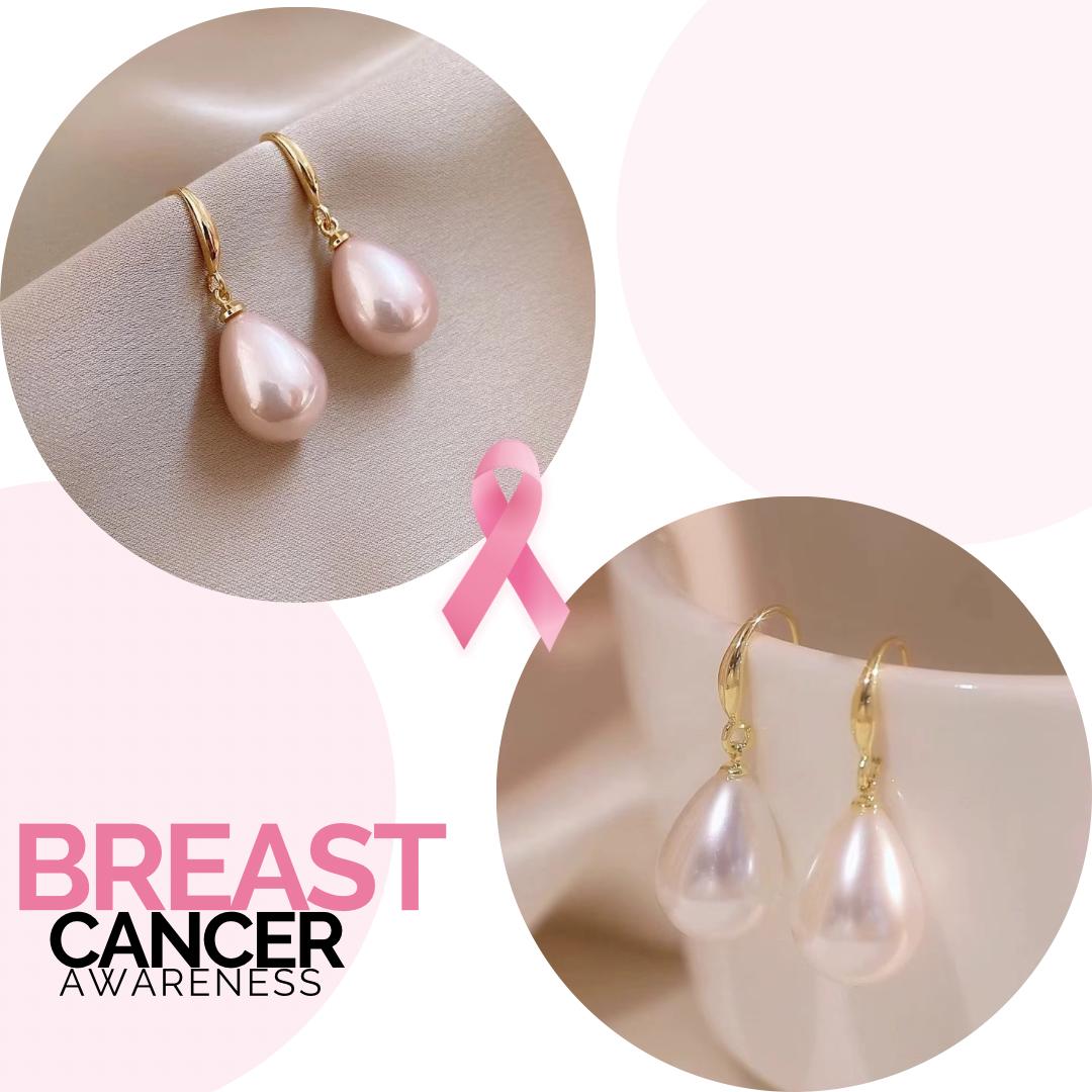 Breast Cancer Awareness | Hanging Pearl Drops | 1+1 Free Today