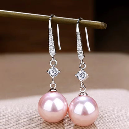 Breast Cancer Awareness | Hanging Silver Pearl Drops | 1+1 Free Today