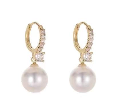 Breast Cancer Awareness | White Hanging Pearl Drops | 1+1 Free Today